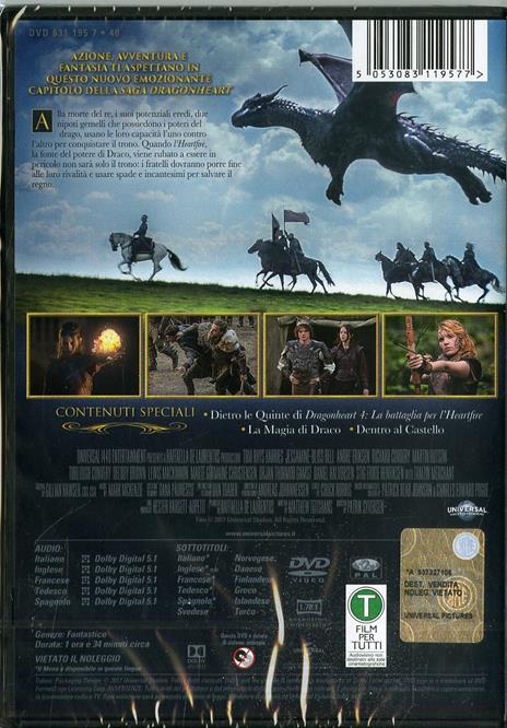 Dragonheart 4. L'eredità del drago (DVD) di Patrik Syversen - DVD - 2