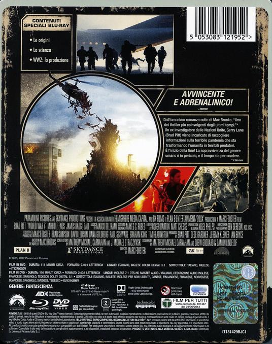 World War Z (DVD + Blu-ray) di Marc Forster - DVD + Blu-ray - 2