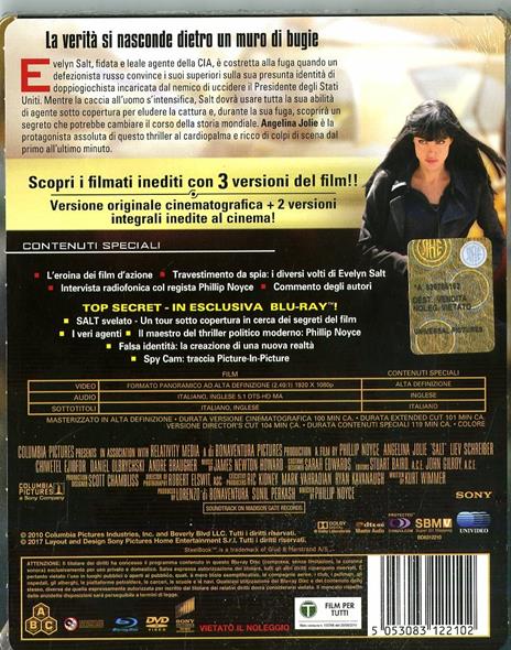 Salt. Con Steelbook (DVD + Blu-ray) di Phillip Noyce - DVD + Blu-ray - 2