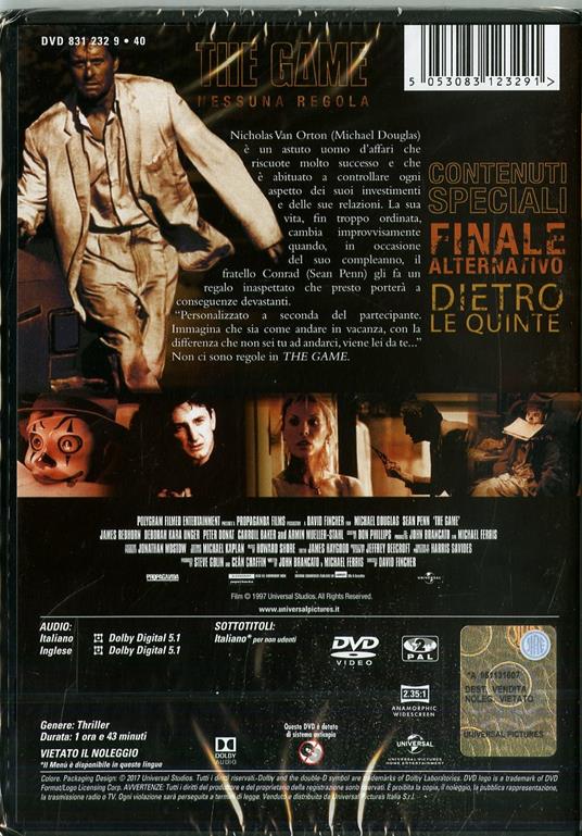The Game. Nessuna regola. Edizione speciale 20° anniversario (DVD) di David Fincher - DVD - 2