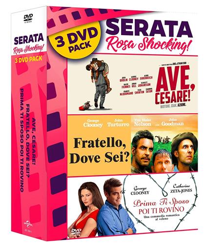 Ave Cesare - Fratello dove sei? - Prima ti sposo poi ti rovino (DVD) di Josh Brolin,George Clooney,John Turturro,Tim Blake Nelson,John Goodman,Holly Hunter,Alden Ehrenreich,Ralph Fiennes,Scarlett Johansson,Tilda Swinton,Frances McDormand,Channing Tatum,Jonah Hill,Veronica Osorio,Heather Goldenhersh,Alison Pill