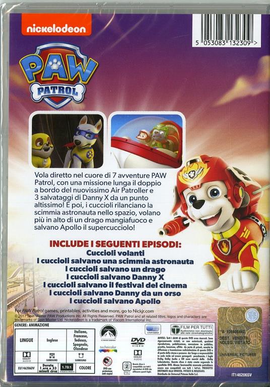 Paw Patrol. Cuccioli volanti (DVD) - DVD - Film Animazione