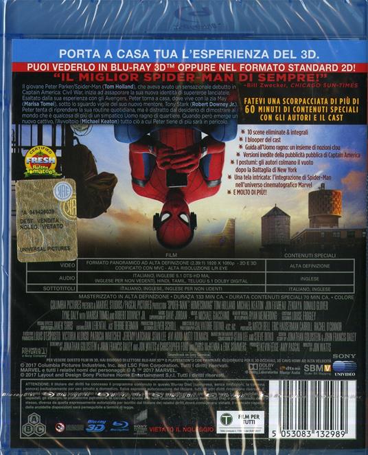 Spider-Man: Homecoming (Blu-ray + Blu-ray 3D) di Jon Watts - 2