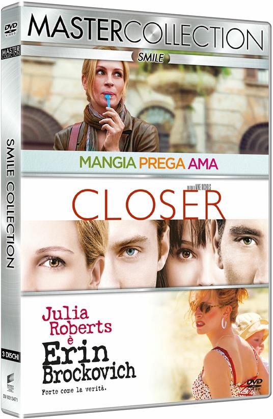 Julia Roberts Master Collection. Mangia, prega, ama - Closer - Erin Brockovich (3 DVD) di Ryan Murphy,Mike Nichols,Steven Soderbergh