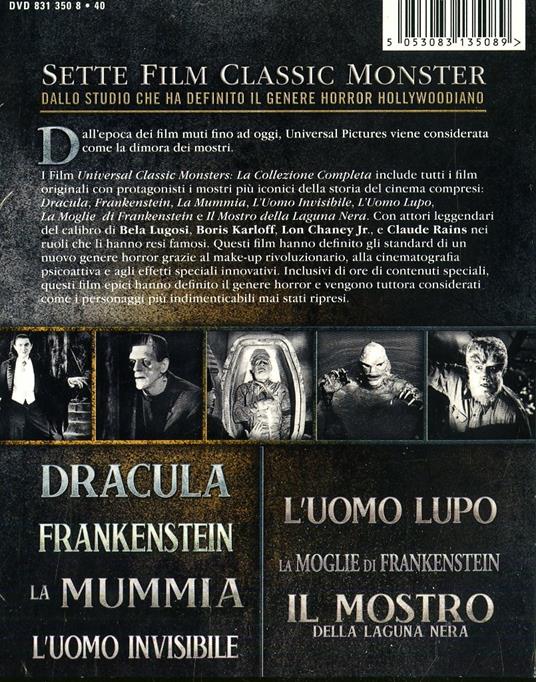 Classic Monster Box Set (7 Blu-ray) di Jack Arnold,Tod Browning,Karl Freund,George Waggner,James Whale - 2