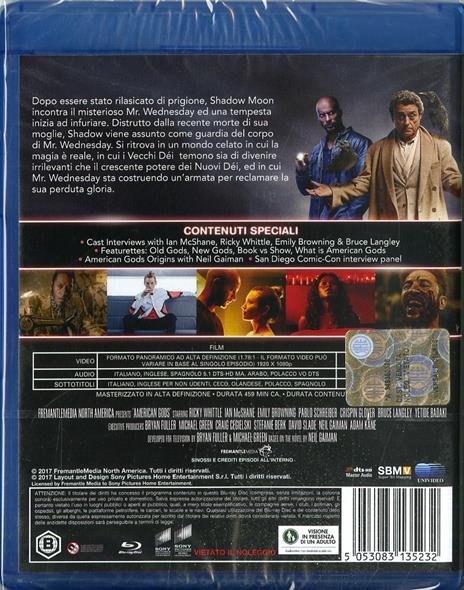 American Gods. Stagione 1. Serie TV ita (4 Blu-ray) di David Slade,Adam Kane,Vincenzo Natali,Floria Sigismondi,Craig Zobel - Blu-ray - 2
