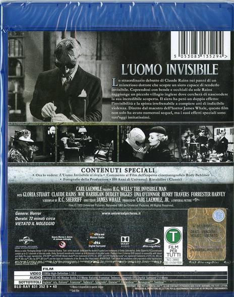 L' uomo invisibile (Blu-ray) di James Whale - Blu-ray - 2
