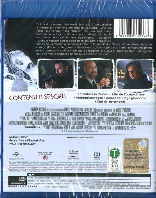 L' uomo di neve (Blu-ray) di Tomas Alfredson - Blu-ray - 2