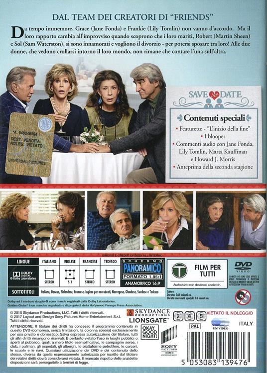 Grace and Frankie. Stagione 1. Serie TV ita (3 DVD) di Dean Parisot,Tim Kirkby,Miguel Arteta - DVD - 2