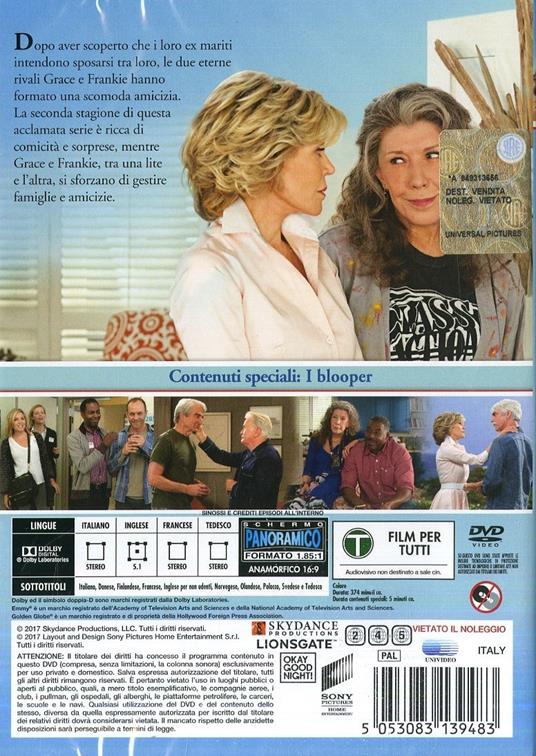 Grace and Frankie. Stagione 2. Serie TV ita (3 DVD) di Dean Parisot,Tim Kirkby,Miguel Arteta - DVD - 2