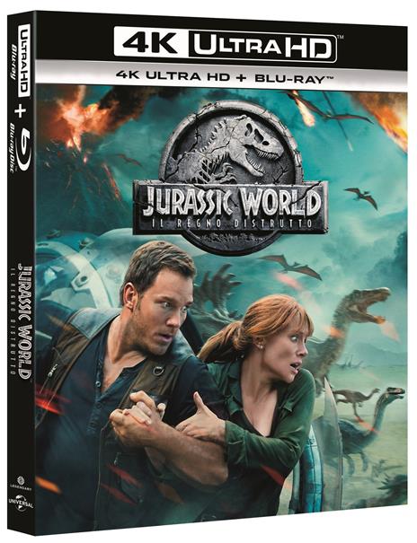 Jurassic World: Il Regno Distrutto (Blu-ray + Blu-ray 4K Ultra HD) di Juan Antonio Bayona - Blu-ray + Blu-ray Ultra HD 4K