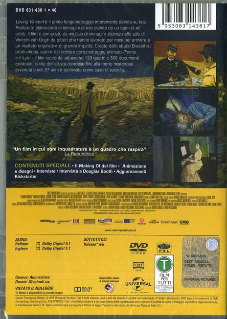 Loving Vincent (DVD) di Dorota Kobiela,Hugh Welchman - DVD - 2