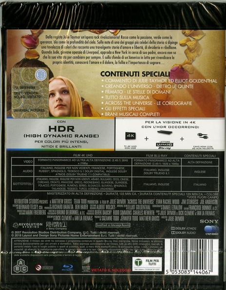 Across the Universe (Blu-ray + Blu-ray 4K Ultra HD) di Julie Taymor - 2