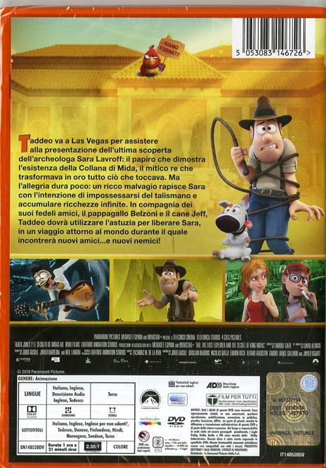 Taddeo l'esploratore e il segreto di re Mida (DVD) di Enrique Gato,David Alonso - DVD - 2