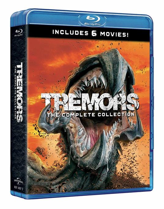 Tremors Collection 1-6 (6 Blu-ray) di Ron Underwood,S. S. Wilson,Brent Maddock,Don Michael Paul