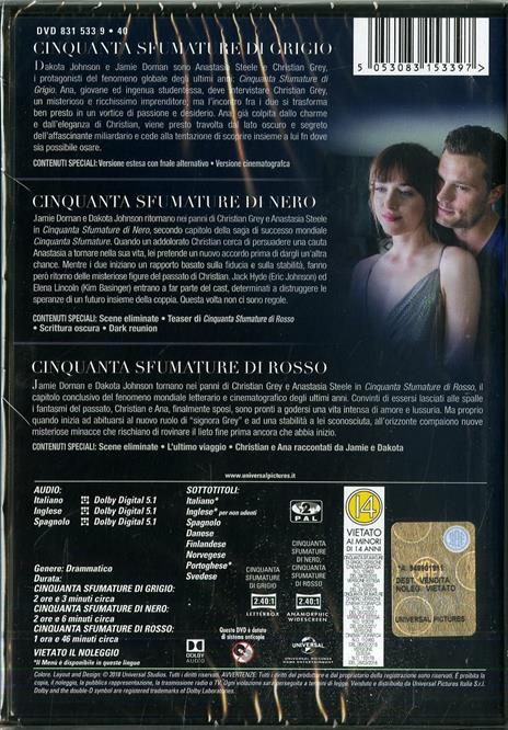 Cinquanta Sfumature. Trilogia (3 DVD) di James Foley,Sam Taylor-Johnson - 2