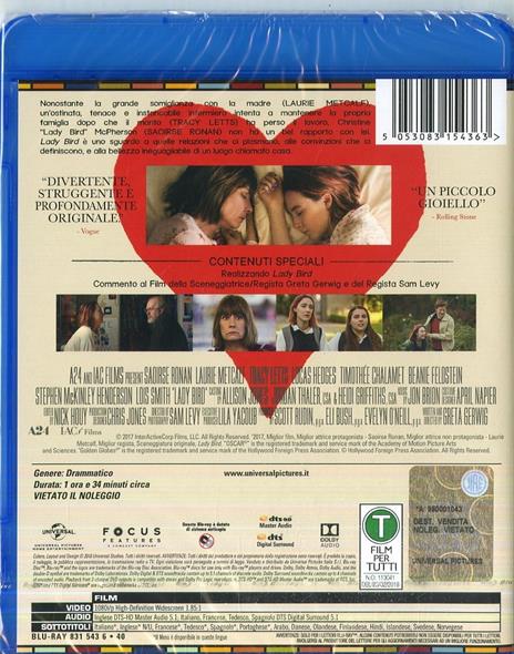 Lady Bird (Blu-ray) di Greta Grewig - Blu-ray - 2