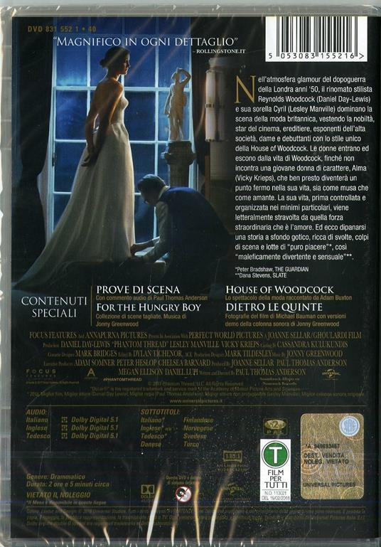 Il filo nascosto (DVD) di Paul Thomas Anderson - DVD - 2