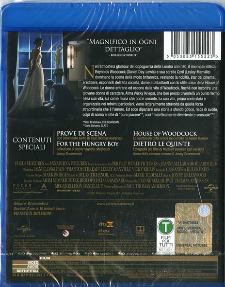 Il filo nascosto (Blu-ray) di Paul Thomas Anderson - Blu-ray - 2