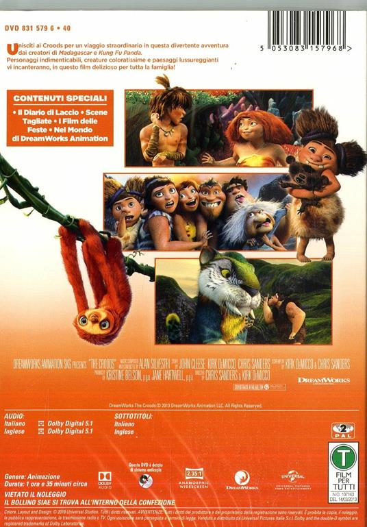 I Croods (DVD) di Chris Sanders,Kirk De Micco - DVD - 2