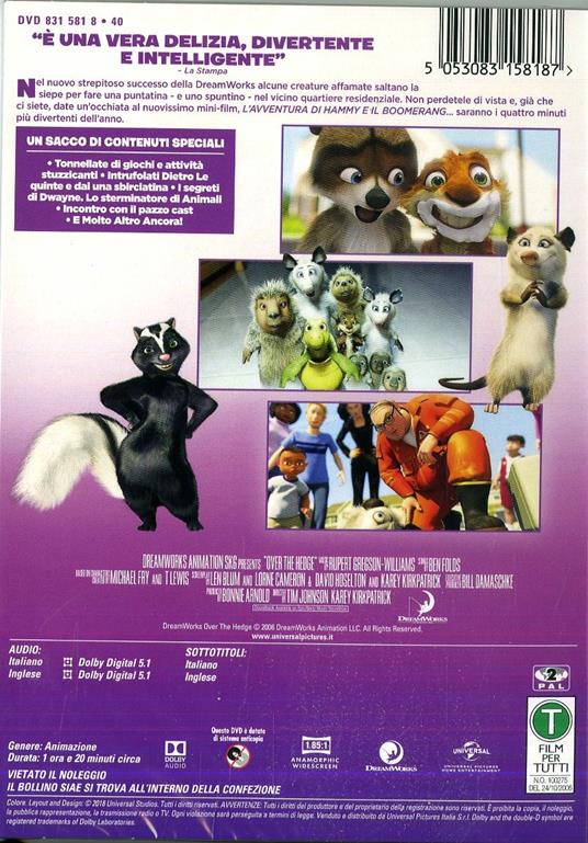 La Gang del bosco (DVD) di Tim Johnson,Karey Kirkpatrick - DVD - 2