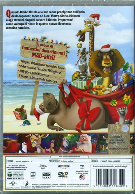 Buon Natale Madagascar (DVD) di David Soren - DVD - 2