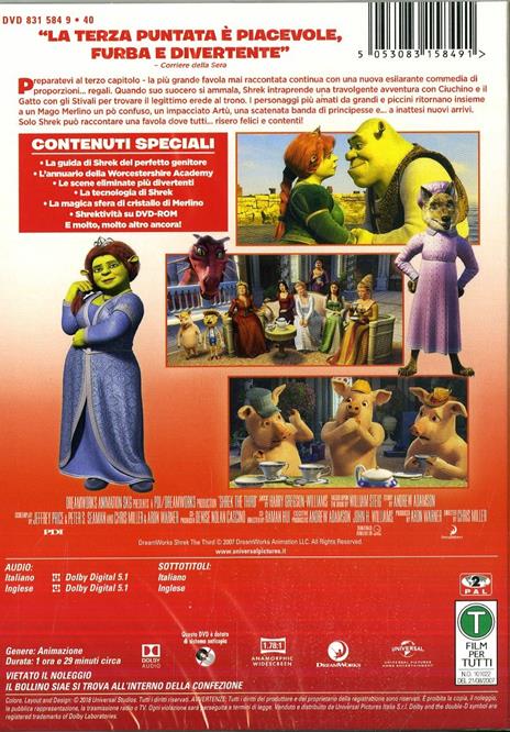Shrek 3 (DVD) di Chris Miller,Raman Hui - DVD - 2
