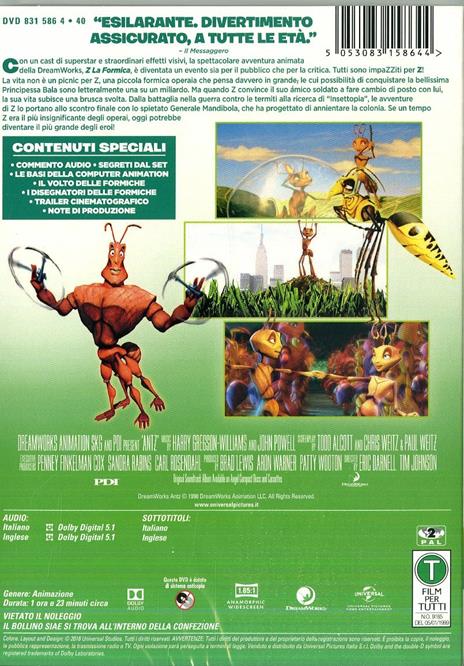 Z la formica (DVD) di Eric Darnell,Lawrence Guterman,Tim Johnson - DVD - 2