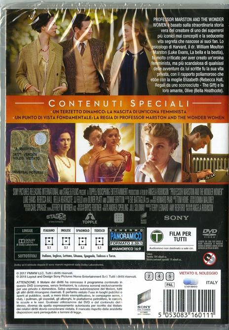 Professor Marston and the Wonder Women (DVD) di Angela Robinson - DVD - 2