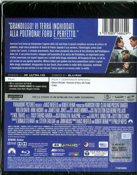 Sotto il segno del pericolo (Blu-ray + Blu-ray 4K Ultra HD) di Phillip Noyce - Blu-ray + Blu-ray Ultra HD 4K - 2