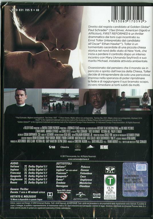 First Reformed. La creazione a rischio (DVD) di Paul Schrader - DVD - 3