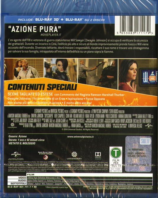 Skyscraper (Blu-ray + Blu-ray 3D) di Rawson Marshall Thurber - Blu-ray + Blu-ray 3D - 2