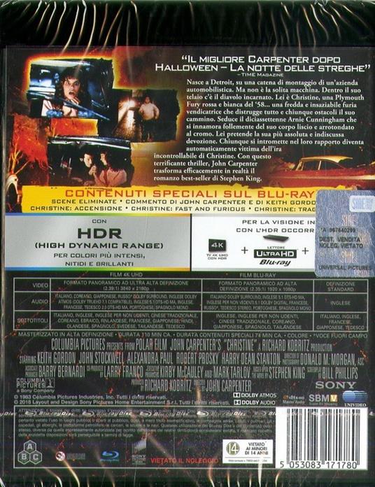 Christine. La macchina infernale (Blu-ray + Blu-ray 4K Ultra HD) di John Carpenter - Blu-ray + Blu-ray Ultra HD 4K - 2