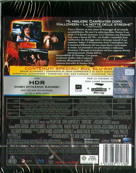 Christine. La macchina infernale (Blu-ray + Blu-ray 4K Ultra HD) di John Carpenter - Blu-ray + Blu-ray Ultra HD 4K - 3