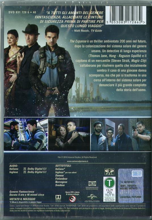 The Expanse. Stagione 1. Serie TV ita (3 DVD) di Jeff Woolnough,Terry McDonough,Robert Lieberman - DVD - 3