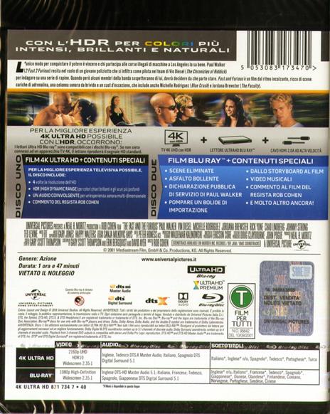 Fast & Furious (Blu-ray + Blu-ray 4K Ultra HD) di Rob Cohen - Blu-ray + Blu-ray Ultra HD 4K - 2