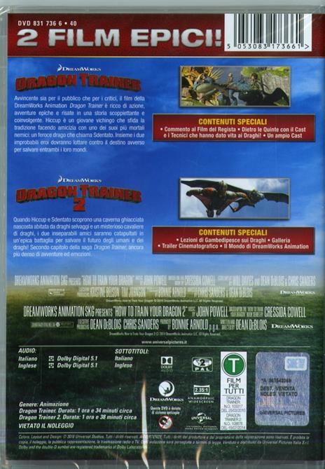 Dragon Trainer Collection 1-2 (2 DVD) di Dean DeBlois,Chris Sanders - 2