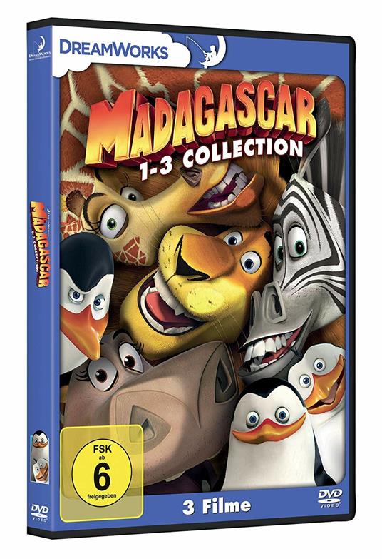 Madagascar Collection 1-3 (3 DVD) di Eric Darnell,Tom McGrath