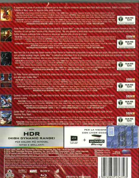 Spider-man Collection (6 Blu-ray + 6 Blu-ray 3D) di Sam Raimi,Jon Watts,Marc Webb - 2