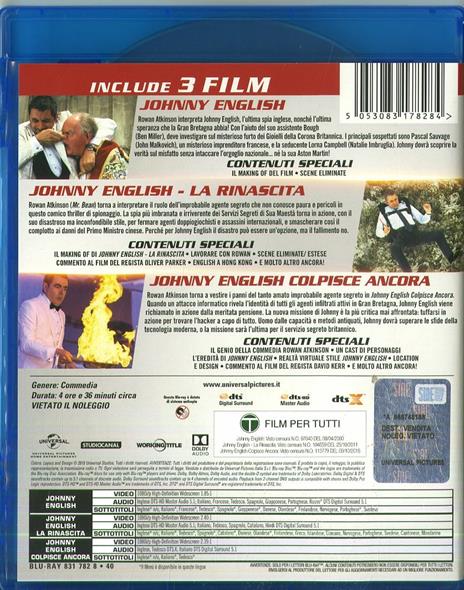 Johnny English. 3 Movie Collection (3 Blu-ray) di Howitt, Peter,Oliver Parker,David Kerr - 2