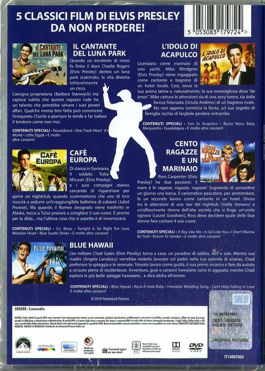 Elvis Presley Film Collection (5 DVD) di Michael Curtiz,John Rich,Norman Taurog - 2