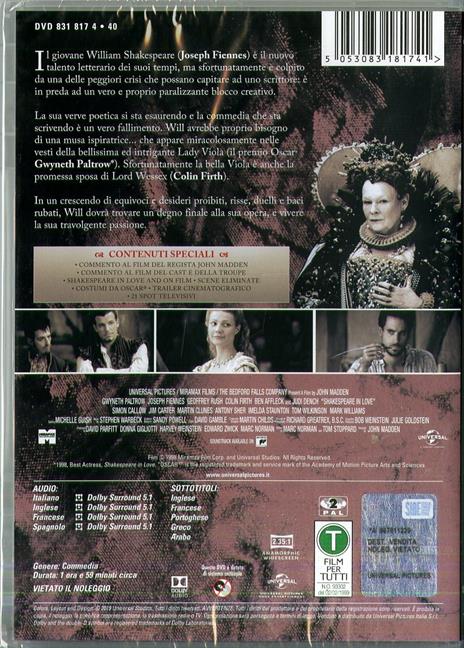 Shakespeare in Love. San Valentino Collection (DVD) di John Madden - DVD - 2