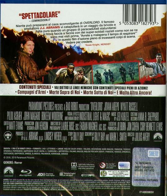 Overlord (Blu-ray) di Julius Avery - Blu-ray - 2