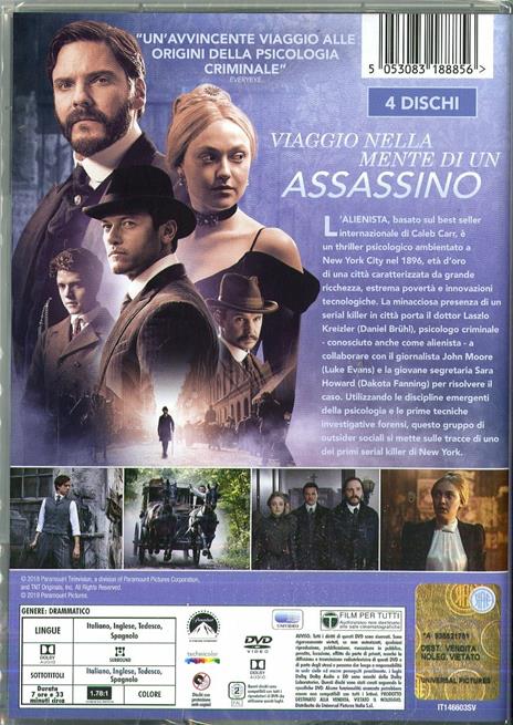 L' alienista. Stagione 1. Serie TV ita (4 DVD) di Jakob Verbruggen,Paco Cabezas,James Hawes - DVD - 2