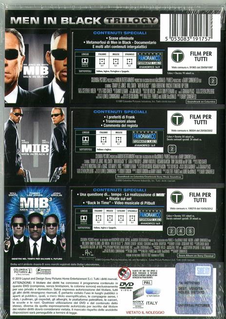 Cofanetto Men in Black. La trilogia (3 DVD) di Barry Sonnenfeld - 2