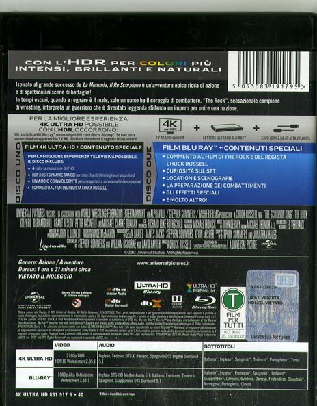 Il re scorpione (Blu-ray + Blu-ray 4K Ultra HD) di Chuck Russell - Blu-ray + Blu-ray Ultra HD 4K - 2