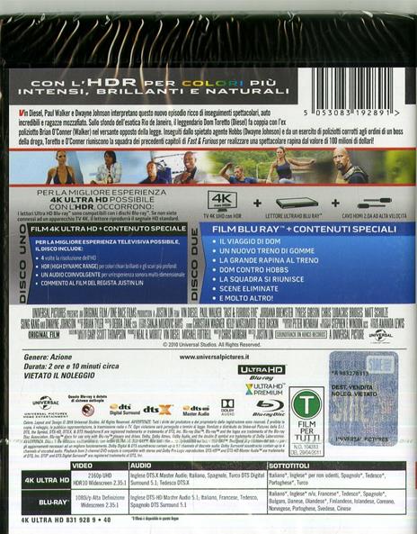 Fast and Furious 5 (Blu-ray + Blu-ray 4K Ultra HD) di Justin Lin - Blu-ray + Blu-ray Ultra HD 4K - 2