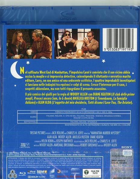 Misterioso omicidio a Manhattan (Blu-ray) di Woody Allen - Blu-ray - 2