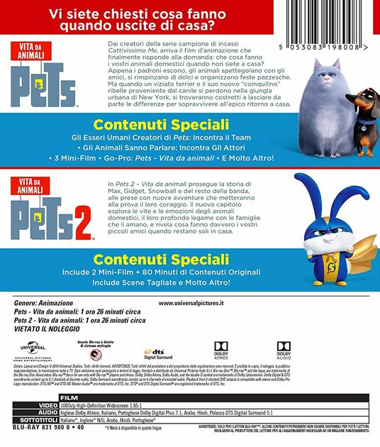 Cofanetto Pets Collection 1-2 di Chris Renaud,Yarrow Cheney - Blu-ray - 2