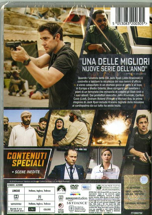 Jack Ryan. Stagione 1. Serie TV ita (DVD) di Patricia Riggen,Daniel Sackheim,Andrew Bernstein,Dennie Gordon - DVD - 2